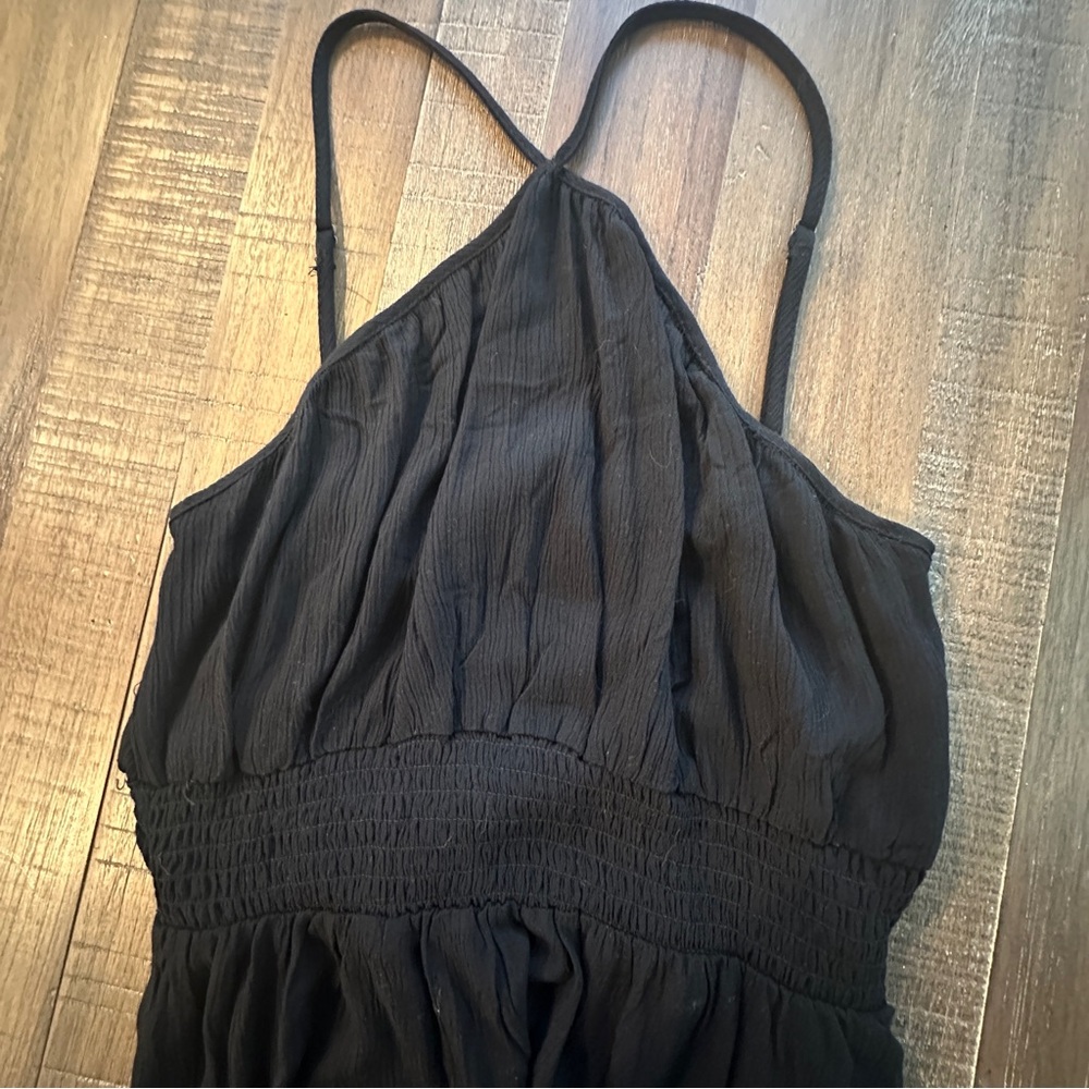Rewind Black Halter Neck Maxi Dress Size M